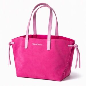 Juicy Couture Pink Suede Tote Bag Y2K 2000s Shoulder Shopper
